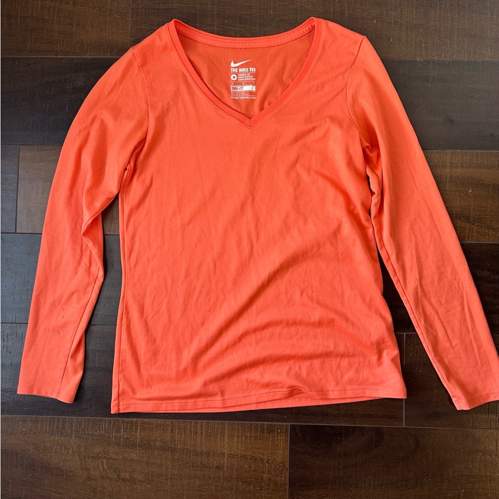 Nike Women's Orange Long Sleeve Top